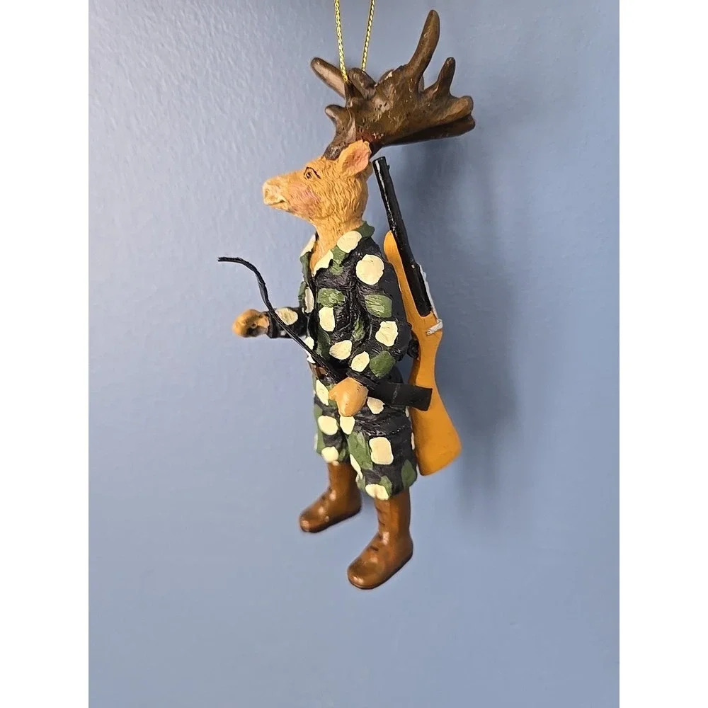 Christmas Ornaments‎ Hunter Hunting Deer Gun Rifle Buck Camo Set Of 3
